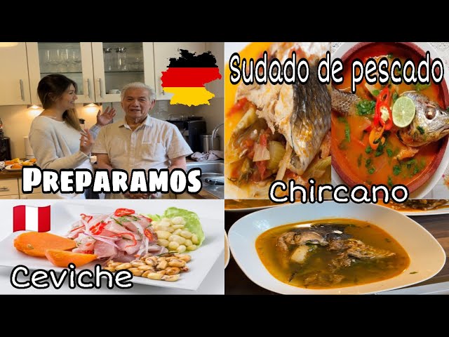 Mi PAPÁ prepara CEVICHE y SUDADO de pescado 🇵🇪, Así reaccionó mi ESPOSO #recetasperuana #vlogs