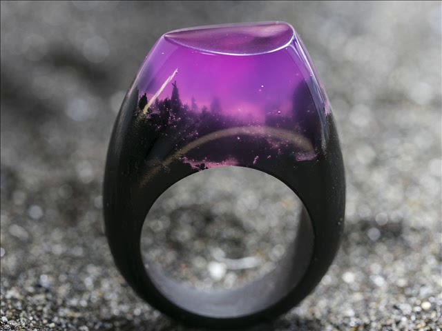 LIMERENCE wooden resin ring