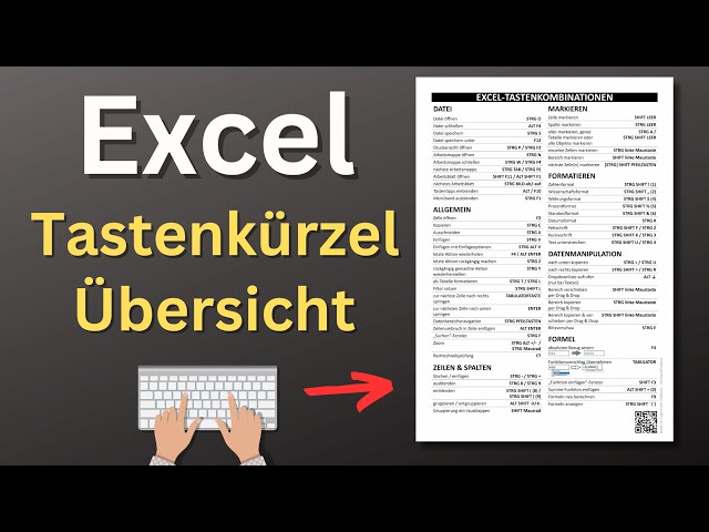 Excel Tastenkombinationen Übersicht - Download - die wichtigsten Excel Tastenkürzel [Shortcuts]