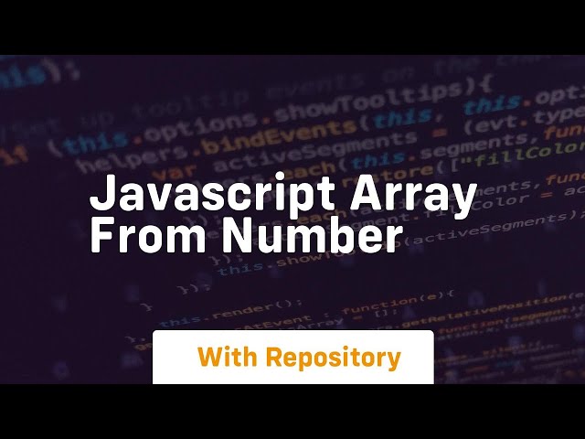 javascript array from number