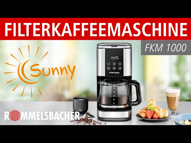 ROMMELSBACHER Filterkaffeemaschine ☕ Für Kaffee mit perfektem Aroma ​🍰 FKM 1000 Sunny