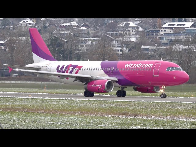 Airbus A320-200 Wizz Air Take-Off at Bern