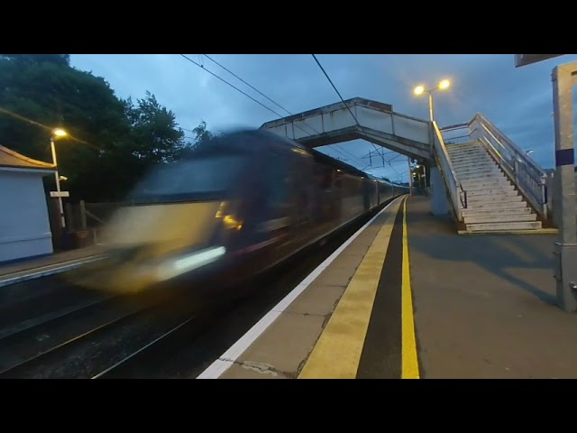 Cross Country HST passing Carluke on 2023-06-29 at 2056in VR180