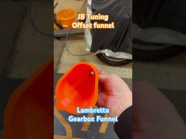 JB Tuning offset gearbox oil funnel! Link below #scooters #lambretta #twostroke #scootertuning