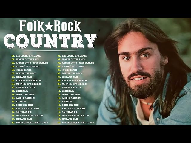 American Folk Songs 💎 Folk Songs Of The 60s 70s 80s 🔔 Classic Country Music