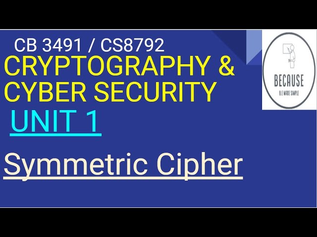 1.10 Symmetric Cipher in Tamil
