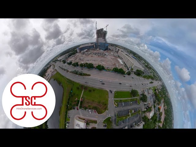 360º DRONE VIDEO OF SEMINOLE HARD ROCK GUITAR SHAPED BUILDING