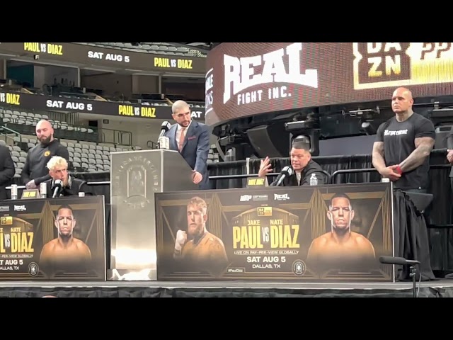 “You got 15 losses!” Jake Paul and Nate Diaz going at it about their losses and people they fought