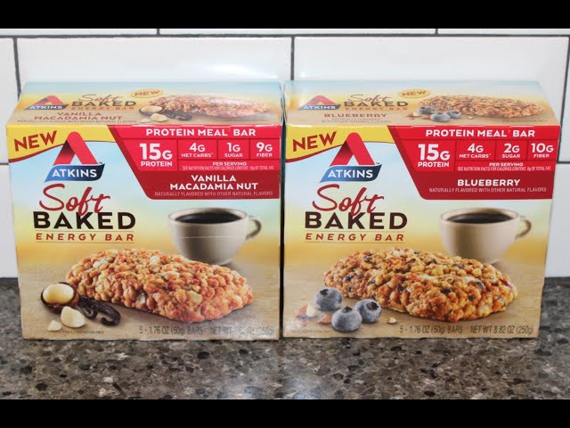 Atkins Soft Baked Energy Bar/Protein Meal Bar: Vanilla Macadamia Nut & Blueberry Review