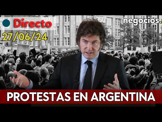 DIRECTO: Protestas en Argentina contra la Ley ómnibus, Milei advierte y tensión en el Congreso