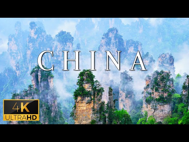 FLYING OVER CHINA (4K UHD) - Calming Music Along With Stunning Natural Landscapes Video For The Day