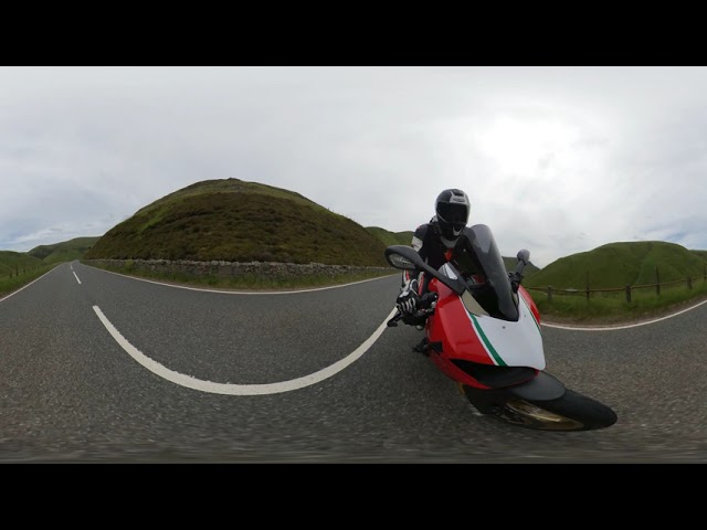 Ducati Panigale V4S ride along in 360 view.