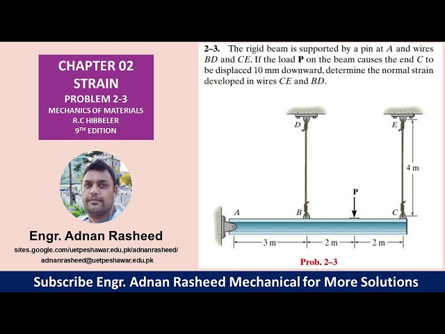 2-3| Chapter 2 | Strain | Mechanics of Materials by R.C Hibbeler|