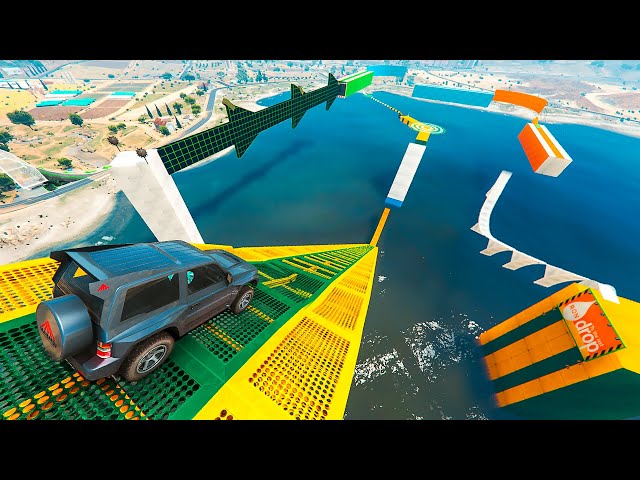 CRAZY GTA 5 PARKOUR STUNT RACE ▸ NO COPYRIGHT GAMEPLAY | 4K 60fps | 625 | GTA Gameplay for TikTok