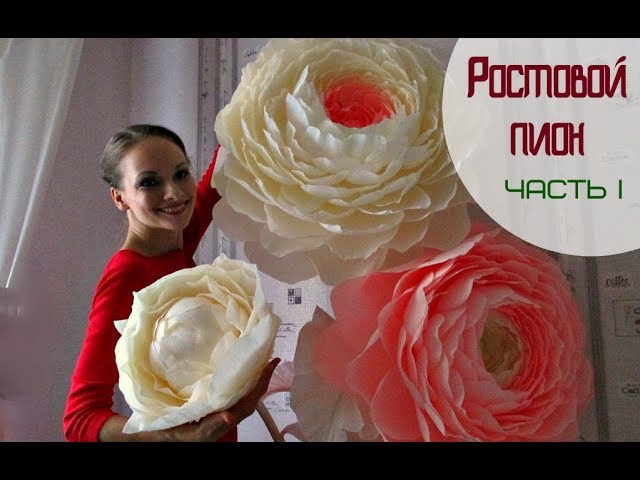Paper Flowers | How to make a GIANT PEONY | Part 1