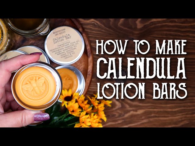 Bed, Bath & Broomsticks: How to Make Calendula Lotion Bars - Magical Skincare - Magical Crafting