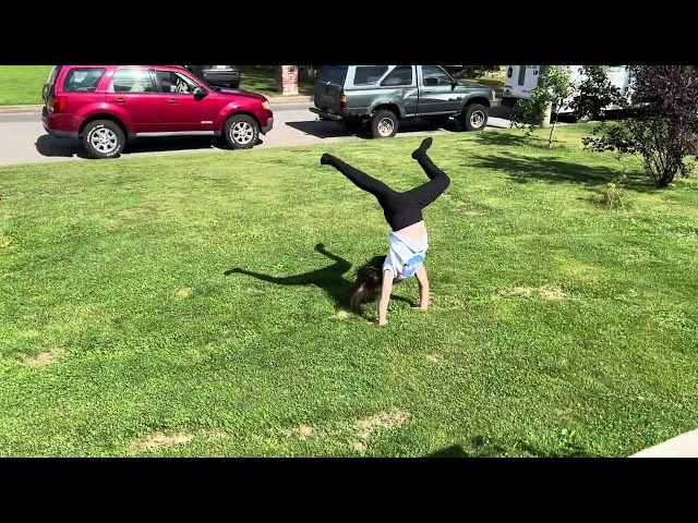Jaydence doing cartwheels!￼￼
