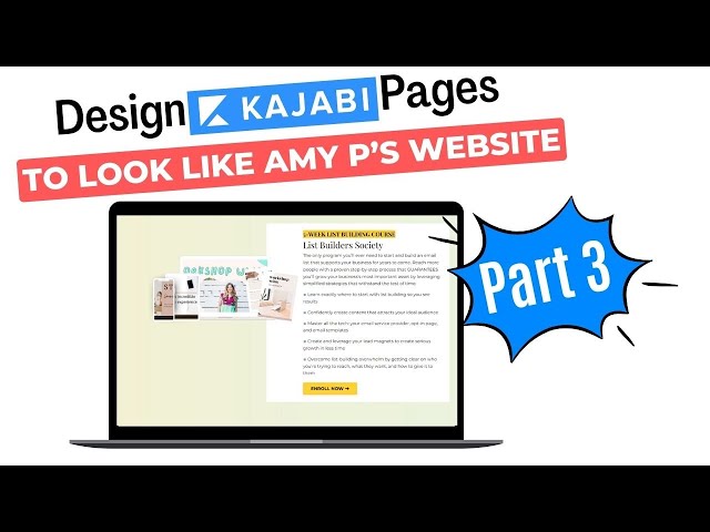 Kajabi Design: Make your Kajabi landing page look like an Amy P page (part 3)