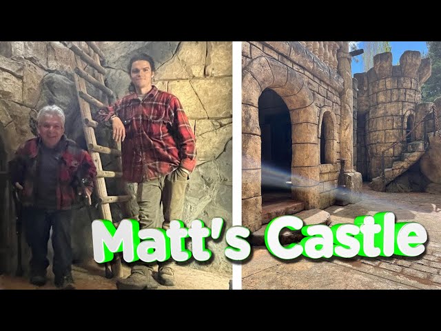Matt Roloff’s stunning castle on  farm featuring antique stone walls & drawbridge