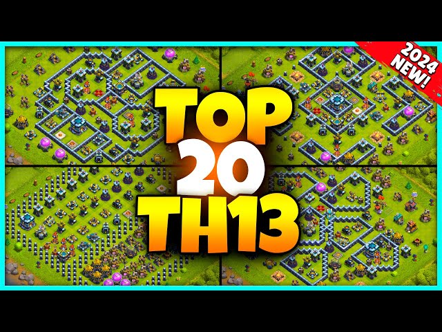 New BEST TH13 BASE WAR/TROPHY Base Link 2024 (Top20) Clash of Clans - Town Hall 13 Farm Base!