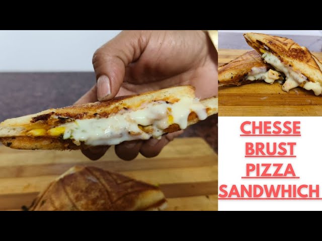 chessebrust pizza sandwich | chesssy sandwich | how to make cheese burst pizza sandwich