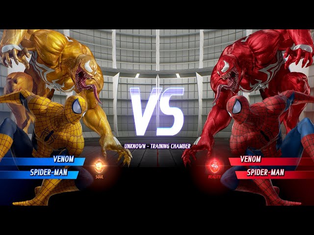 Yellow Venom & Yellow Spider Man VS Red Venom & Red Spider Man - Marvel vs Capcom Infinite