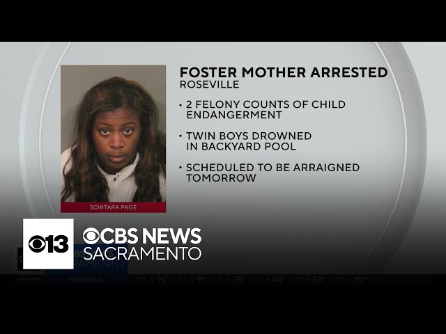 Woman arrested in connection to twin foster boys' Roseville drownings