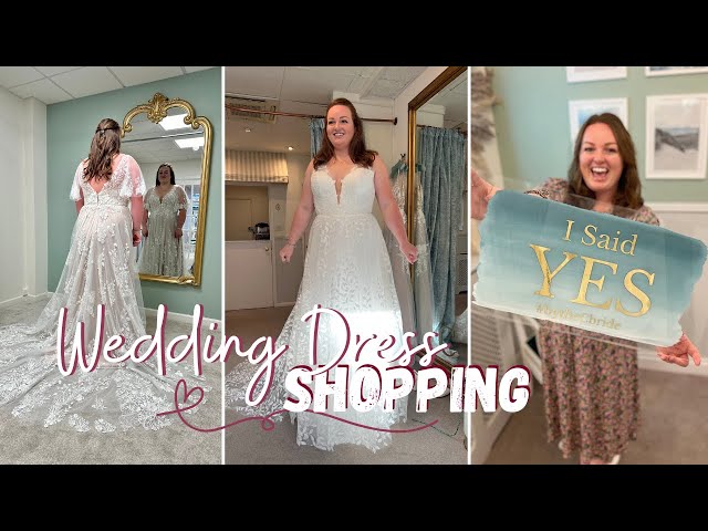 MY WEDDING DRESS 👰🏻‍♀️ shopping experience, dresses try-on & journey to becoming a Bride 💍 Madi Lane