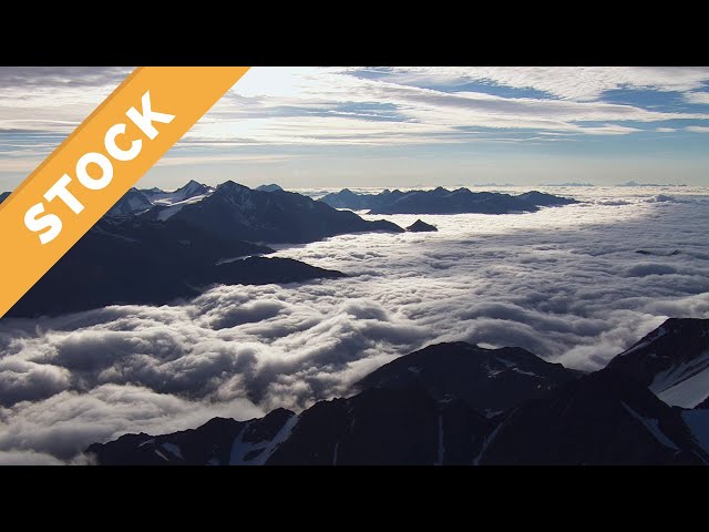Beautiful Aerial Stock Footage, Gigantic Sea of Fog, Alps of South Tyrol, Wonderschöne Luftaufnahmen