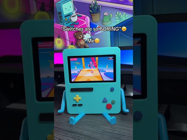 Bmo from adventure time is so cute as a switch stand 😭 #asmr #adventuretime #gaminglife