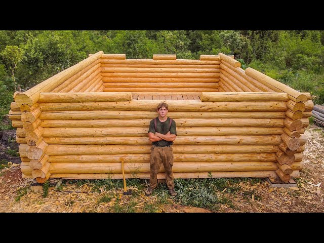 I'm Building THIS LOG CABIN by Myself With No Experience | EP15
