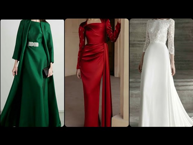 Elegant satin and silk mother of the bride dresses design ideas for women 2024