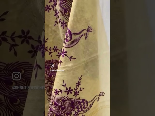 Chanderi Silk Saree | Peacock Design | Best Designer Clothes Studio in Chandigarh and Panchkula