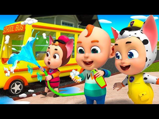 Let's Wash the Car - Clean Up Song + Baby Shark Doo Doo - More | Rosoo Kids Song & Nursery Rhymes