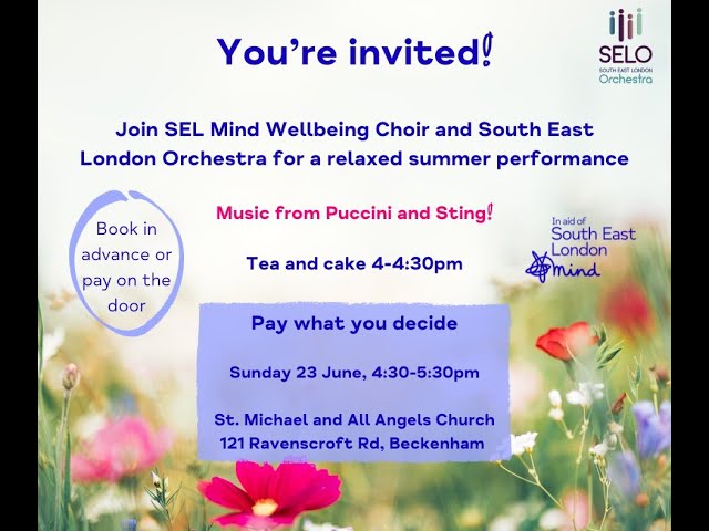 SELO Orchestra & SEL Mind Wellbeing Choir Relaxed Summer Concert