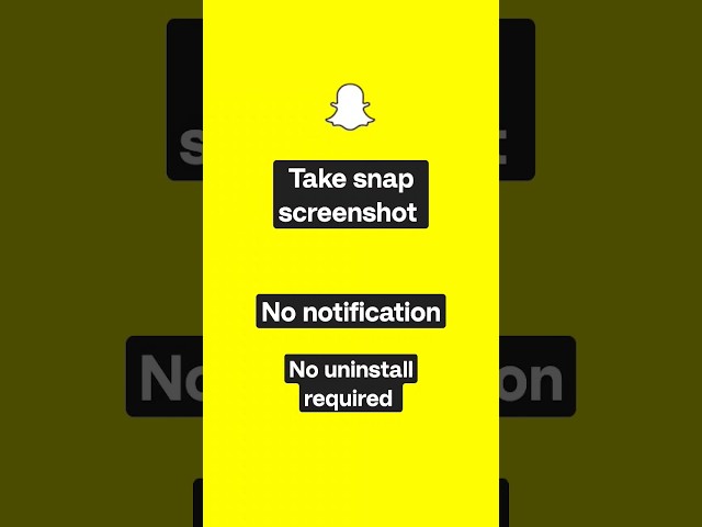 How to take a snap screenshot in snapchat