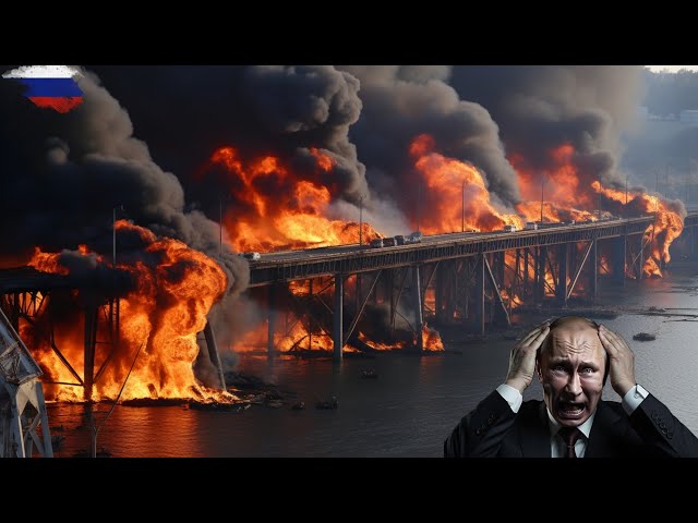 Vor 10 Minuten! Tragödie auf der Krimbrücke: 7000 der besten Soldaten Russlands verbrannt