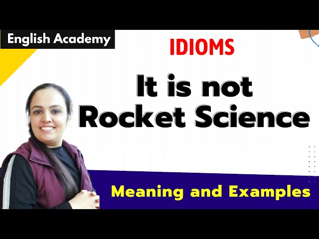It is not rocket science Meaning and Examples | Idioms in the English language #shorts