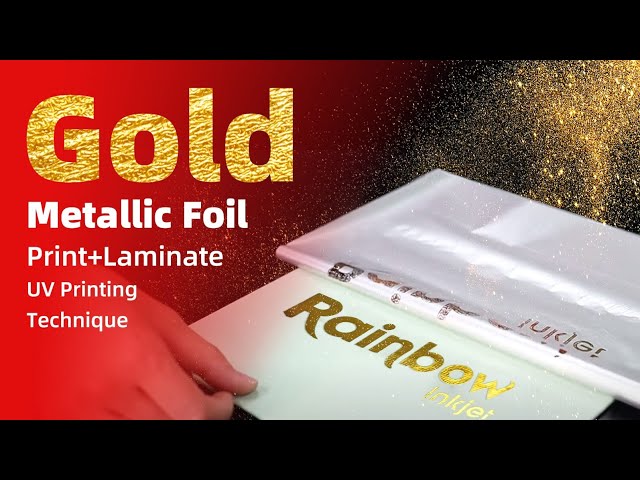 Metallic Gold Foil with UV Flatbed Printer