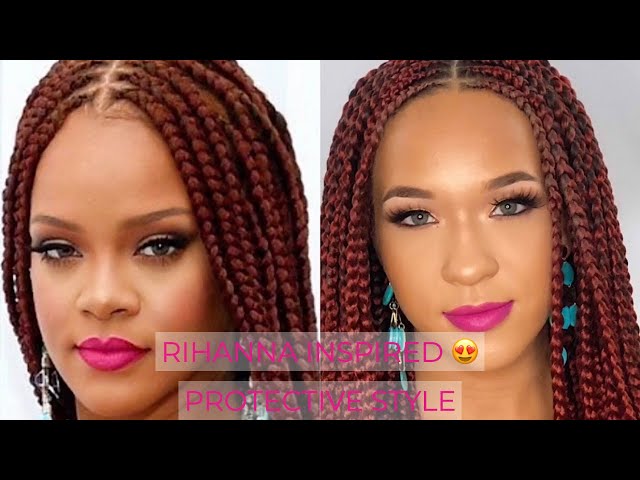 Cornrows & Braids Protective Style Inspired by Rihanna| Braided Hairstyles