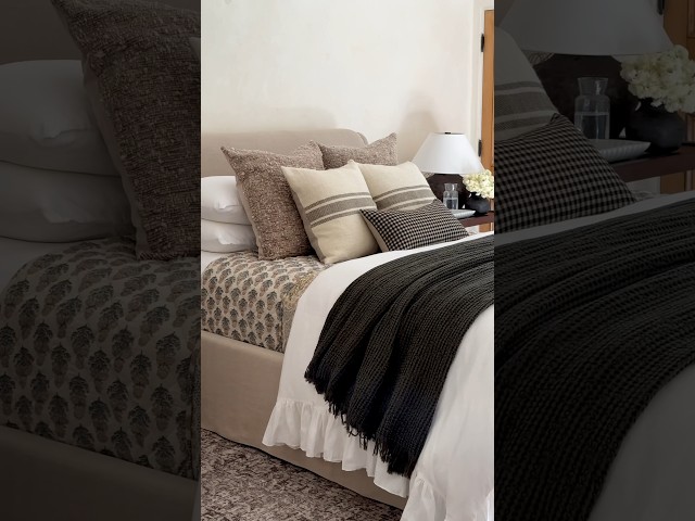 How we like to style a guest bedroom #bedroomdesign #bedding #interiorstyling