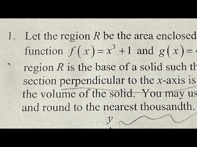 Finding Volume of a Solid