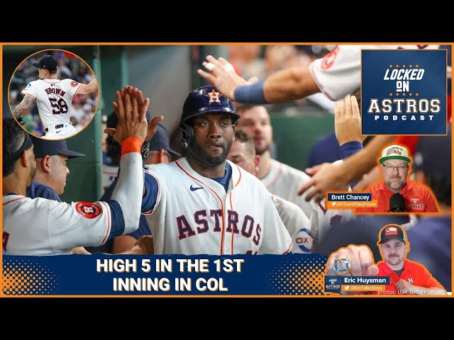 The Astros score 5 in 1st to back Hunter Brown
