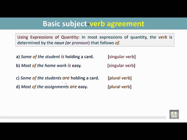 Grammar 3 | ch6 | Basic Subject-Verb Agreement -4