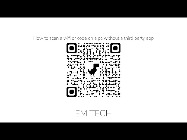 How to scan a wifi qr code without any third party app on yor pc or chromebook.