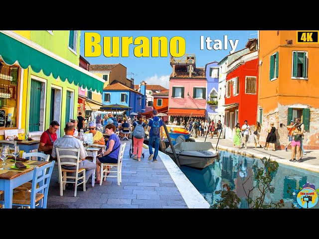 Burano Italy, One Of The Most Colourful Island In Italy 4K-60fps
