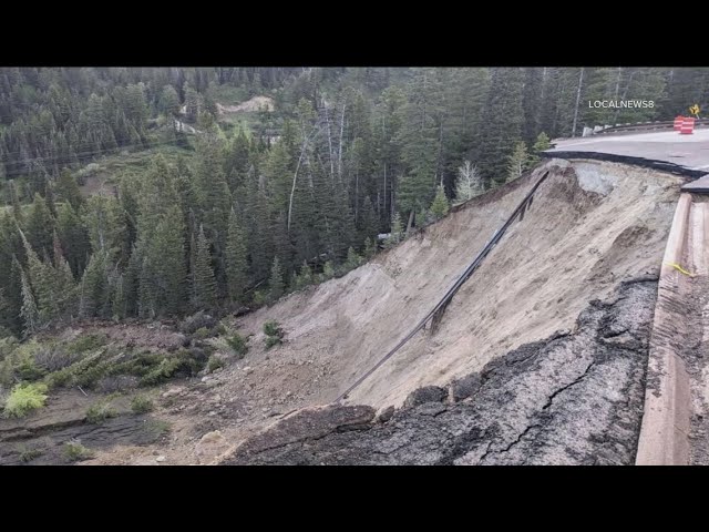 Road on Teton Pass 'catastrophically failed'