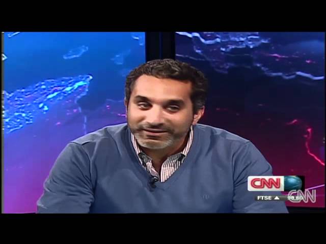 Egyptian Talk Show Host, Bassem Youssef with Becky Anderson on CNN
