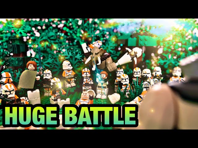 Lego Star Wars Clone Wars Huge Battle VR Stop Motion