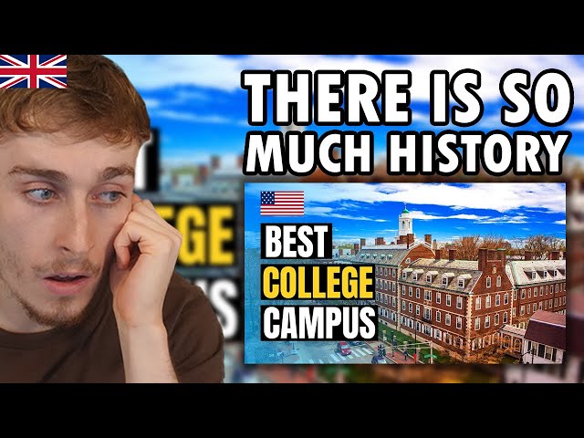 Brit Reacting to The 20 Most Beautiful College Campuses in USA